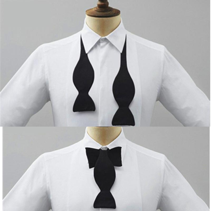 Men'S Formal Wear Ties - メンズフォーマルプレタイド調節可能な蝶ネクタイ黒白無地エレガントな蝶ネクタイ女性用結婚式パーティー簡単着用英国スタイル
