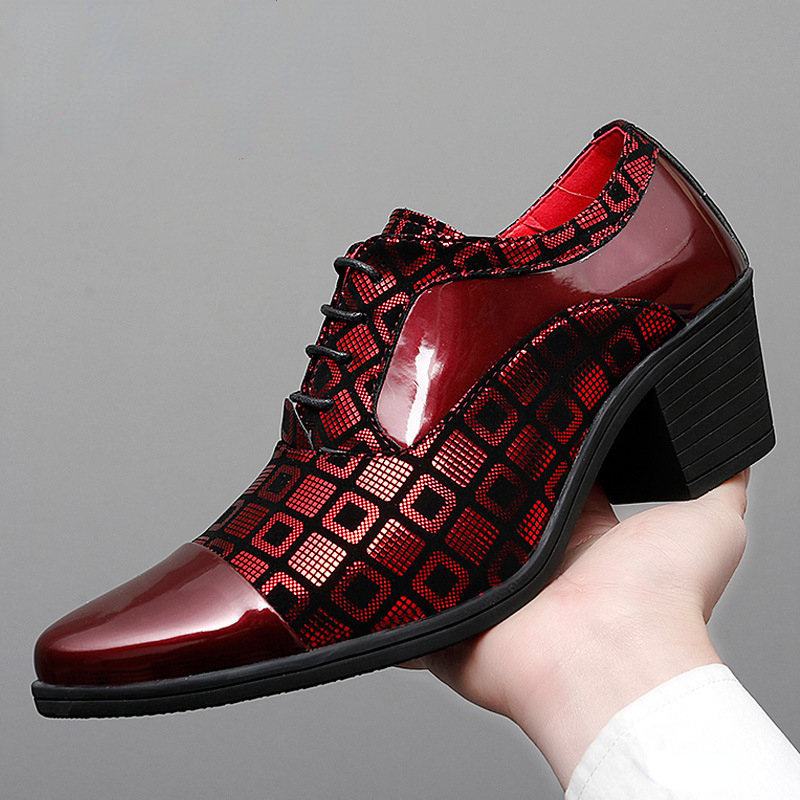Men'S Luxury Formal Wear - 男性フォーマルシューズハイヒールビジネスドレスシューズ男性オックスフォードポインテッドトゥフォーマルシューズ男性用高級結婚式パーティーレザーシューズ