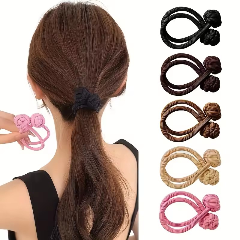 Tie Bar Clip - 10個/パック 高弾性 キャンディーカラー ヘアゴム、ポニーテールホルダー、女性用ヘアアクセサリー、ヘアゴム、ヘアロープ ポニーテールホルダー