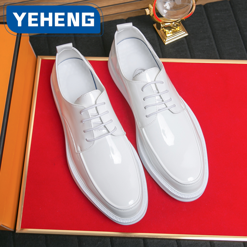 Men'S Luxury Formal Wear - ホワイトクラシックオフィスメンズシューズ結婚式の男性フォーマルシューズ高級ファッション新郎結婚式の靴男性オックスフォードシューズドレス革靴