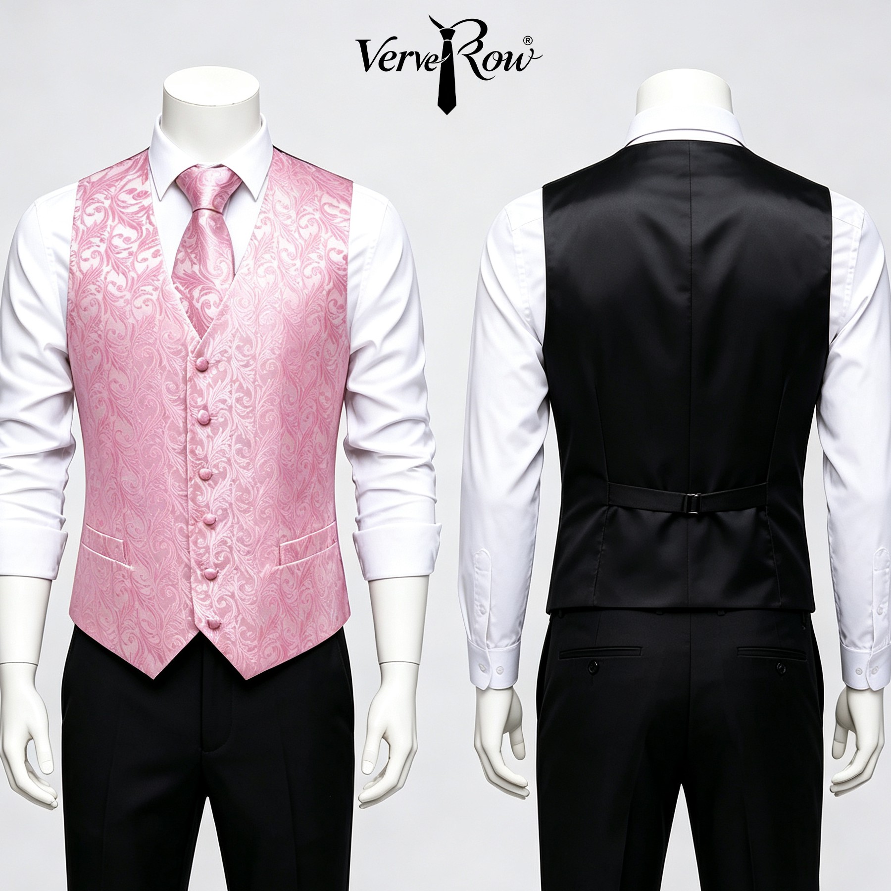 Men'S Formal Wear Ties - 男性用ピンクネクタイハンカチ3ピーススーツアクセサリー宴会式典用日常フォーマルウェア
