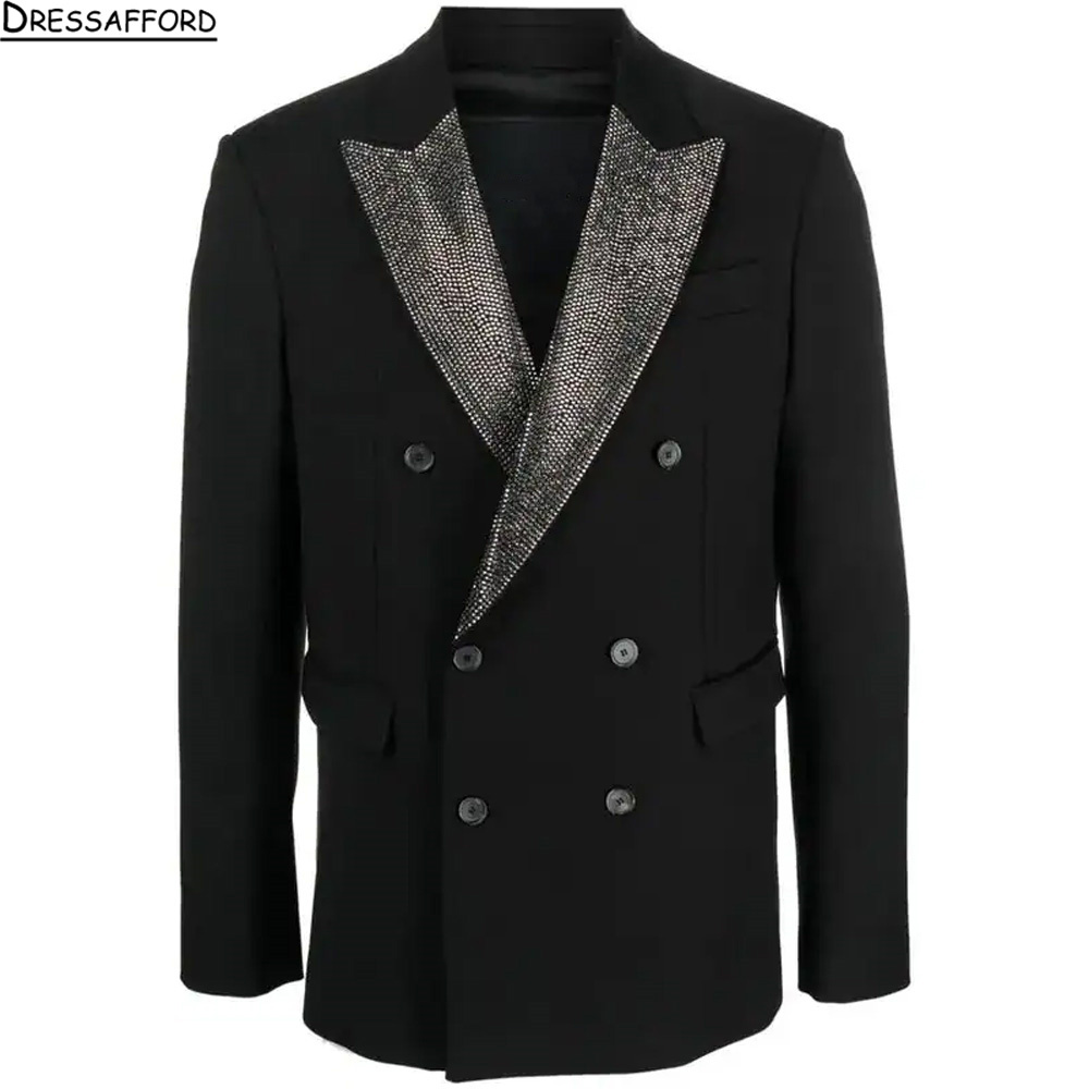 Men'S Formal Wear No Suit - フォーマルダイヤモンドラグジュアリースーツセット メンズ エレガントシングルブレストタキシードセット クラシックブレザーパンツ クリスタルメンズスーツ