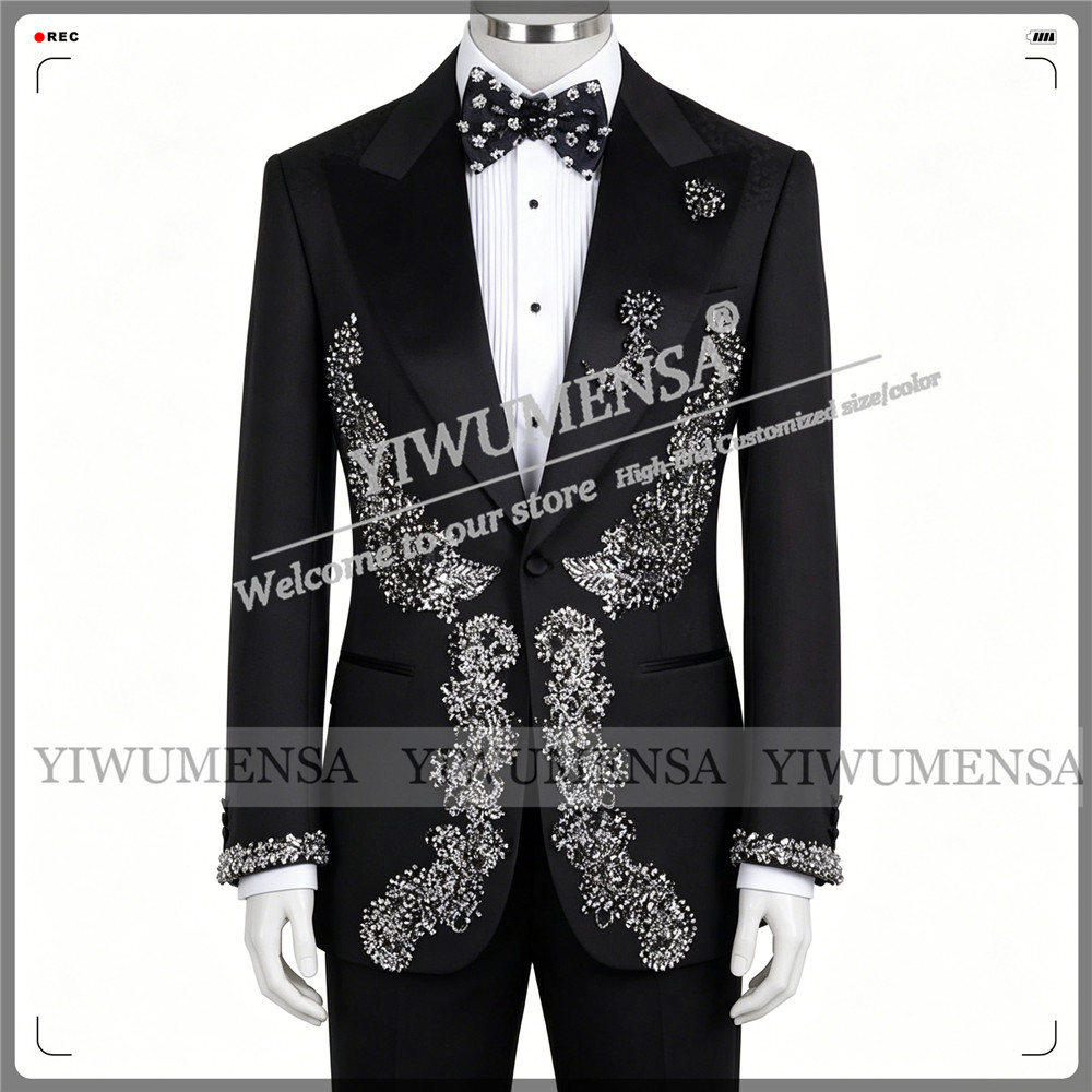 男性用限定ウェディングスーツ スリムフィット ビーズストーン - Men'S Formal Wear No Suit のレビューと価格