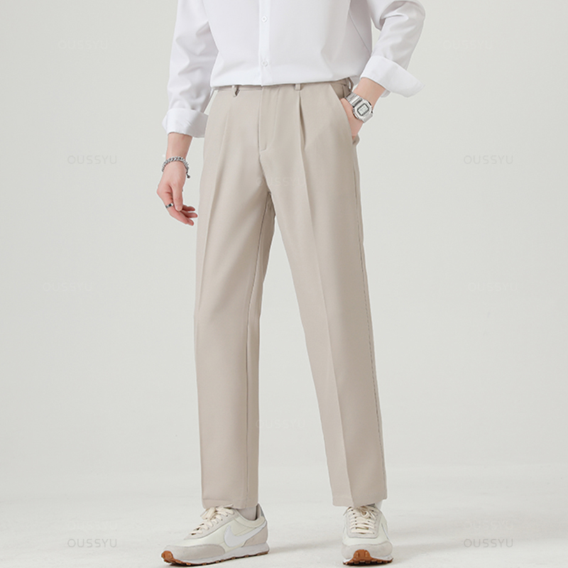 ブランド服スムーズスーツパンツ男性ビジネスフォーマル足首丈ワ - Men'S Formal Style のレビューと価格