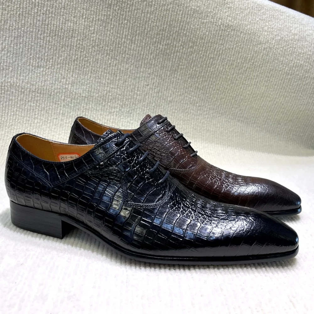 イタリアの高級メンズポインテッドトゥオックスフォードシューズ - Men'S Luxury Formal Wear のレビューと価格