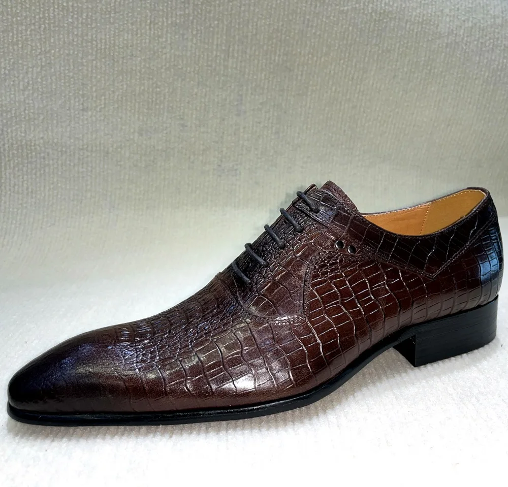 イタリアの高級メンズポインテッドトゥオックスフォードシューズ - Men'S Luxury Formal Wear のレビューと価格