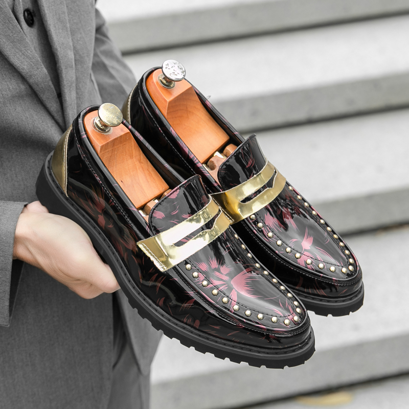 男性ファッショナブルなローファー PU 厚底耐摩耗性革靴英国 - Men'S Formal Party Wear Shoes のレビューと価格