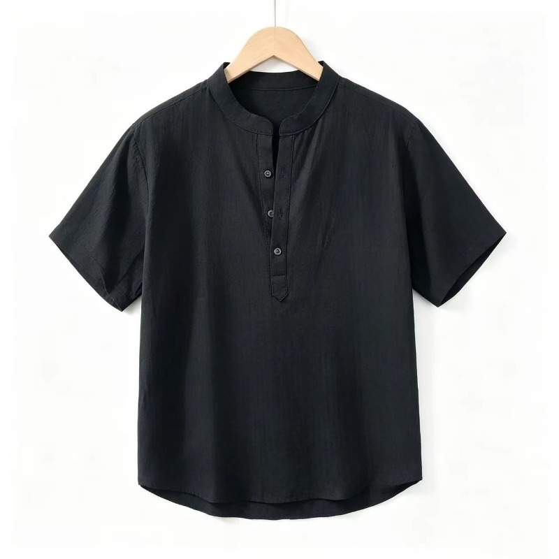 夏用薄手半袖シャツ メンズ 和風 ルーズ ストレッチ ビジネ - Mens Formal のレビューと価格