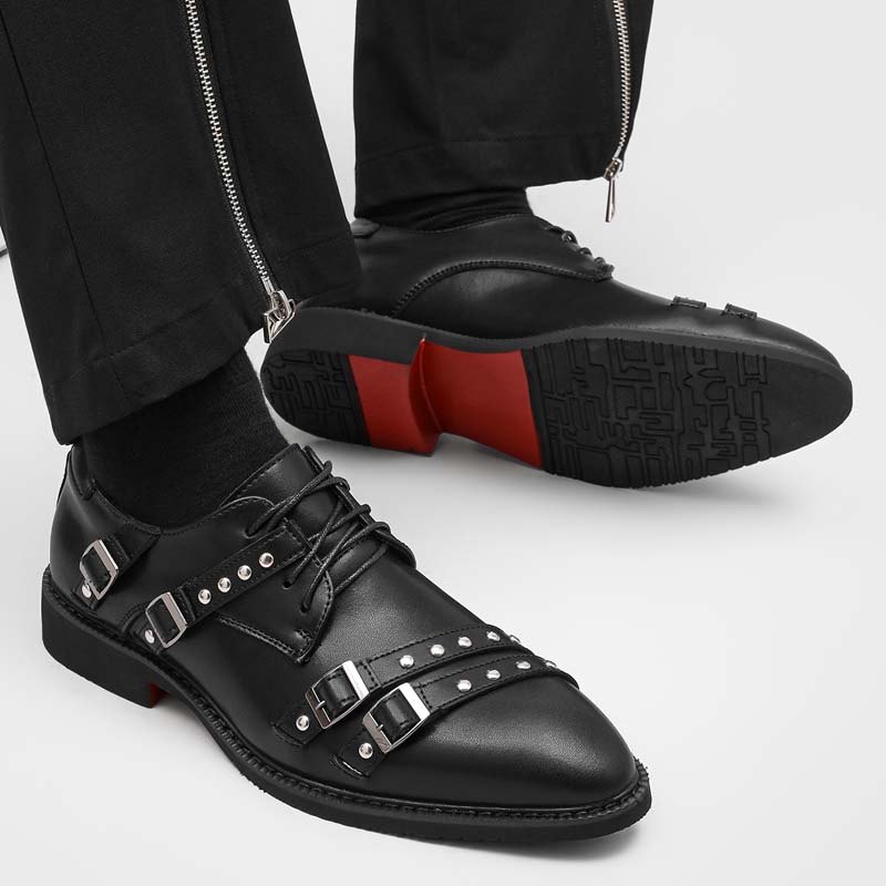 男性クラシックポインテッドオックスフォードシューズブラックメ - Men'S Formal Party Wear Shoes のレビューと価格