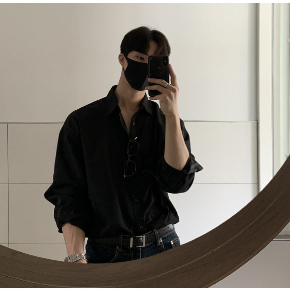 メンズファッション、長袖シャツ、黒、カジュアル、ビジネススタ - Men'S Vintage Formal Wear のレビューと価格