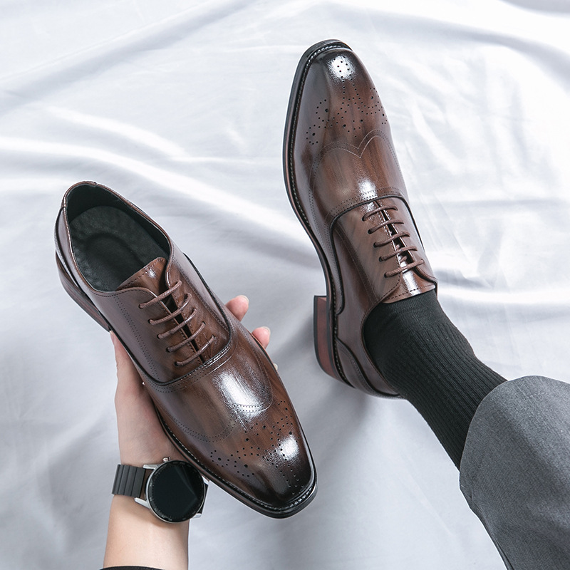 クラシックイタリア製 ポインテッドトゥ レザーシューズ メン - Men'S Luxury Formal Wear のレビューと価格