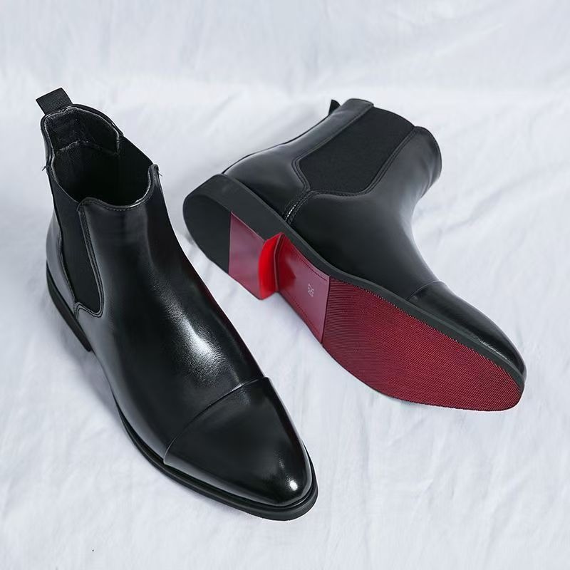 メンズ クラシック レッド チェルシー ブーツ ポインテッド - Men'S Formal Style のレビューと価格