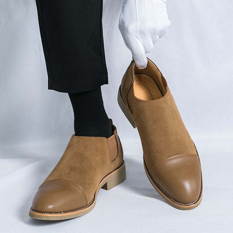 メンズレトロフォーマルシューズ ブラックブラウン パッチワー - Men'S Formal Party Wear Shoes のレビューと価格