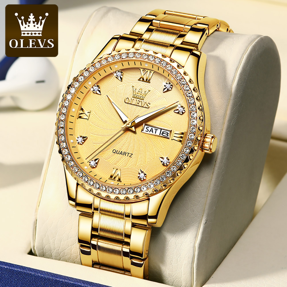 OLEVS 5565 高級ブランドクォーツ時計男性用防水ダイ - Men'S Luxury Formal Wear のレビューと価格