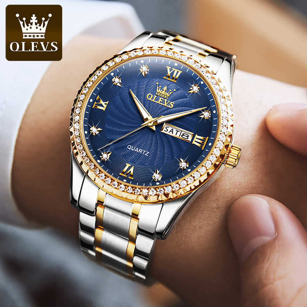 OLEVS 5565 高級ブランドクォーツ時計男性用防水ダイ - Men'S Luxury Formal Wear のレビューと価格