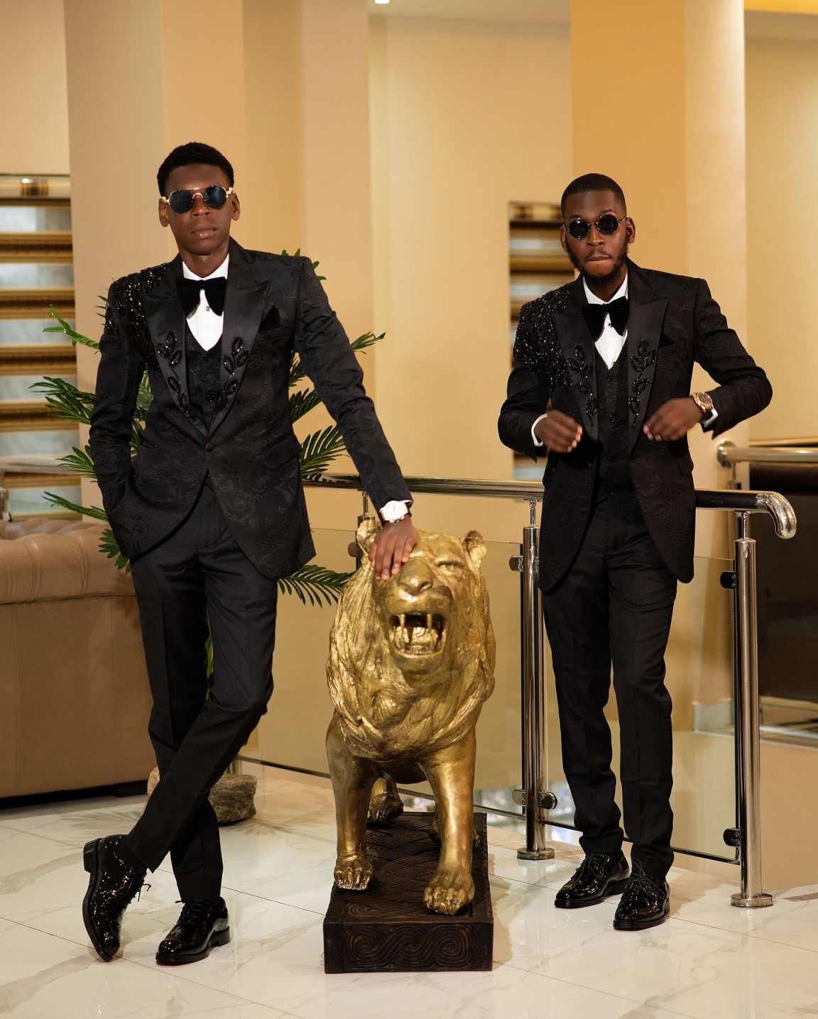 ファッションメンズスーツアップリケ 2 ピースコートパンツビ - Men'S Formal Wear No Suit のレビューと価格