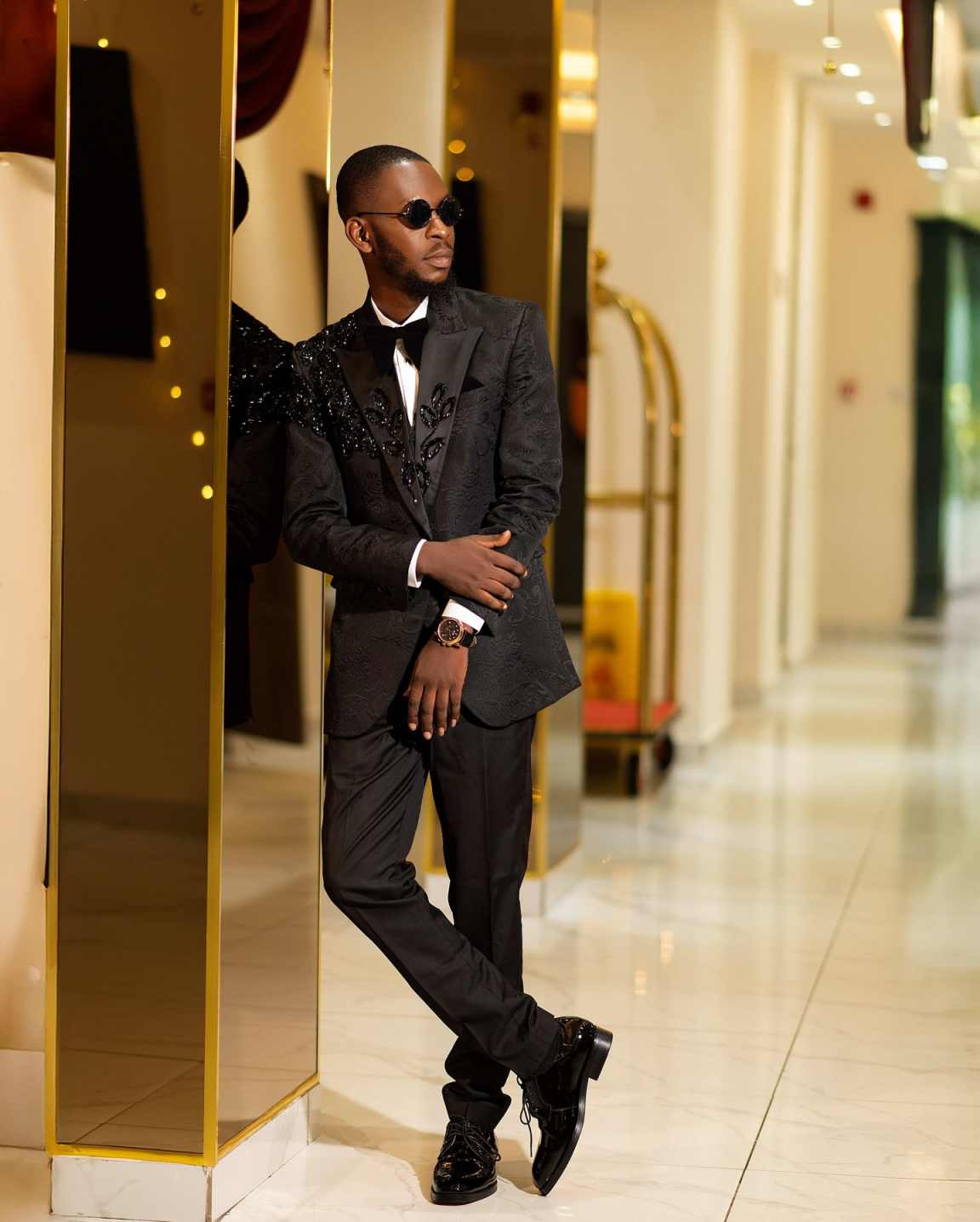 ファッションメンズスーツアップリケ 2 ピースコートパンツビ - Men'S Formal Wear No Suit のレビューと価格