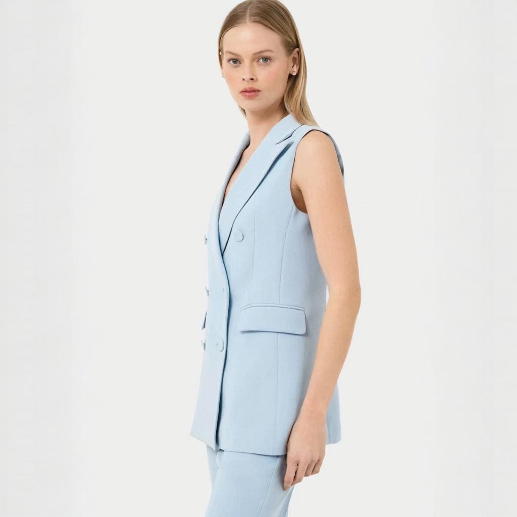 ノースリーブパンツスーツ レディース ツーピースセット ビジ - Slim Fit Suit Set のレビューと価格