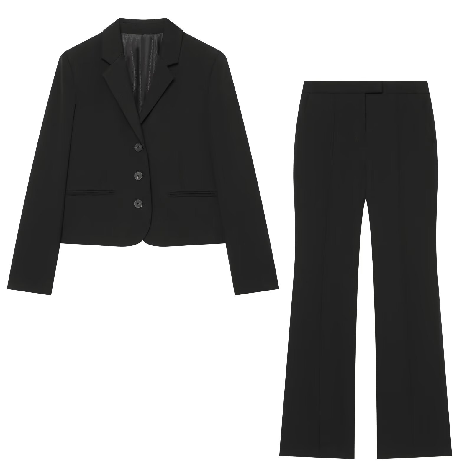 レディースフォーマルブラックスーツ2ピースセット スリムブレ - Men Formal Wear All Black のレビューと価格