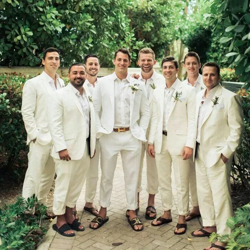 メンズスリムフィットフォーマルウェディングタキシード、パンツ - Men Linen Formal Wear のレビューと価格