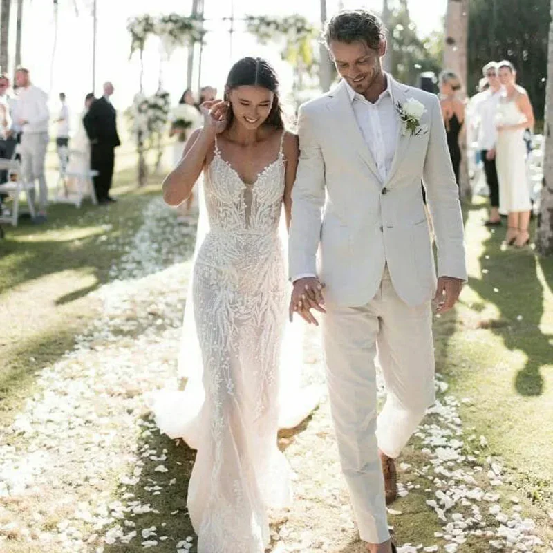 メンズスリムフィットフォーマルウェディングタキシード、パンツ - Men Linen Formal Wear のレビューと価格