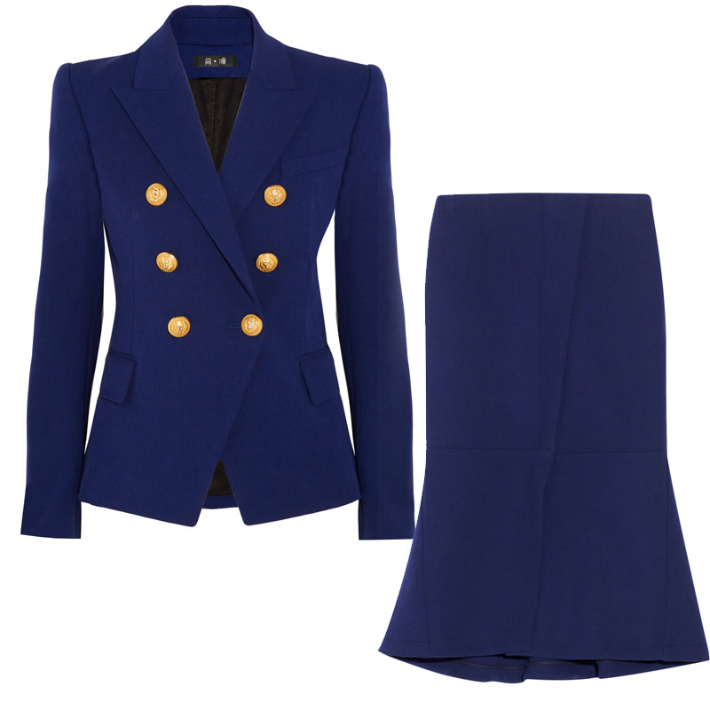 Allingentle ダブルブレストブレザースカートスーツ - Slim Fit Suit Set のレビューと価格