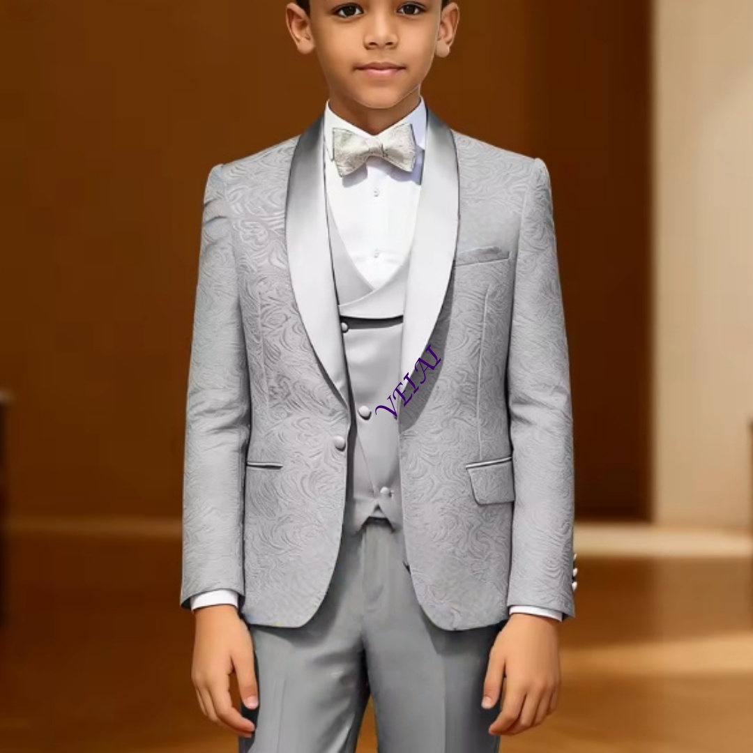 男の子用3ピースフォーマルジャカードスーツ – シャンパン色 - Mens Formal のレビューと価格