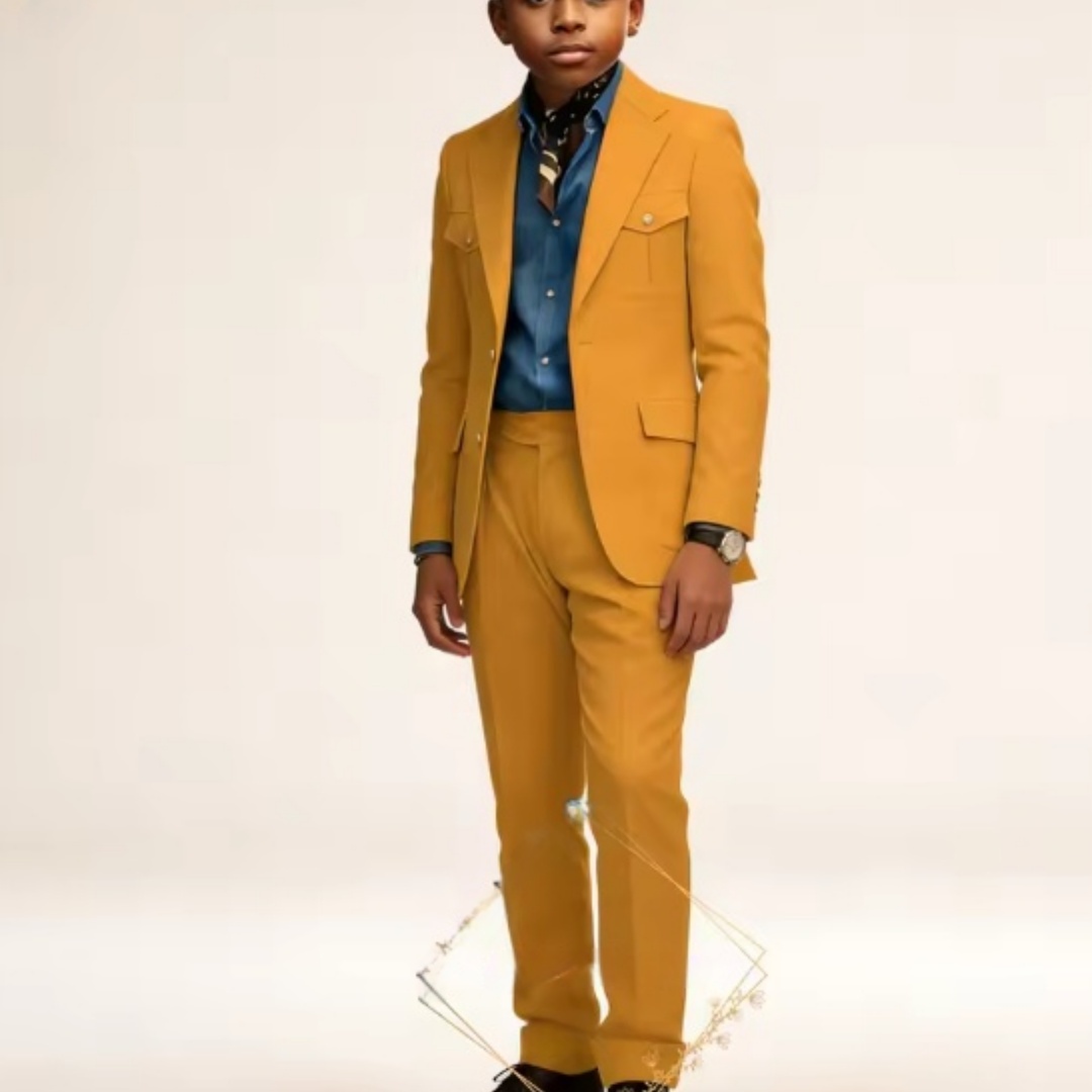 男の子向けの2ピースのフォーマルスーツ。中山服スタイルで、2 - Mens Formal のレビューと価格