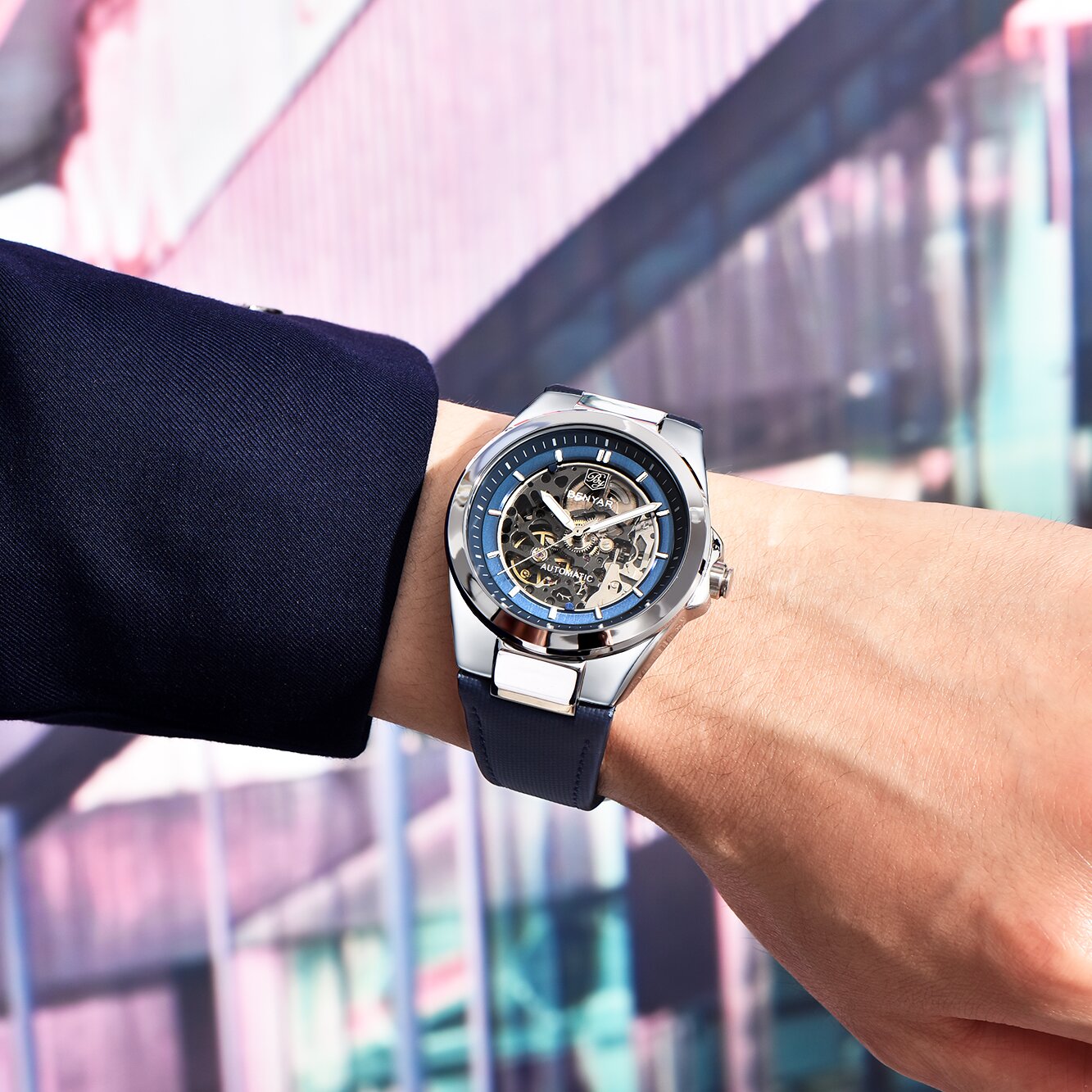 BENYAR 高級メンズ自動巻きビジネスドレスウォッチ スケ - Men'S Luxury Formal Wear のレビューと価格