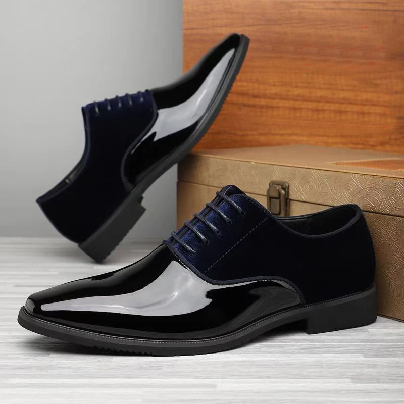 メンズカラーブロックオックスフォードドレスシューズ、レースア - Men'S Formal Party Wear Shoes のレビューと価格