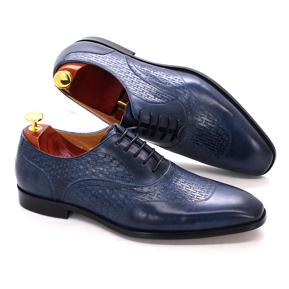 男性用の本革オックスフォードシューズ,高品質のビジネスシュー - Men'S Luxury Formal Wear のレビューと価格
