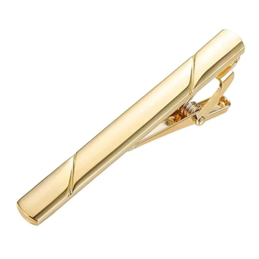 メンズステンレススチール製タイクリップ ミニマリストネクタイ - Tie Bar Clip のレビューと価格