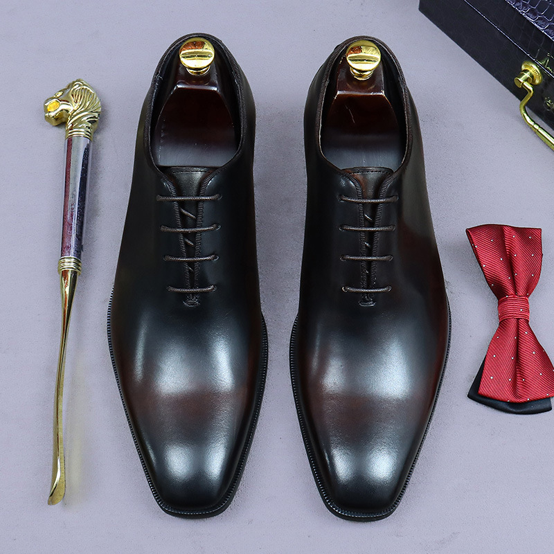 デザイナー本革メンズホールカットオックスフォードシューズ高級 - Men'S Luxury Formal Wear のレビューと価格