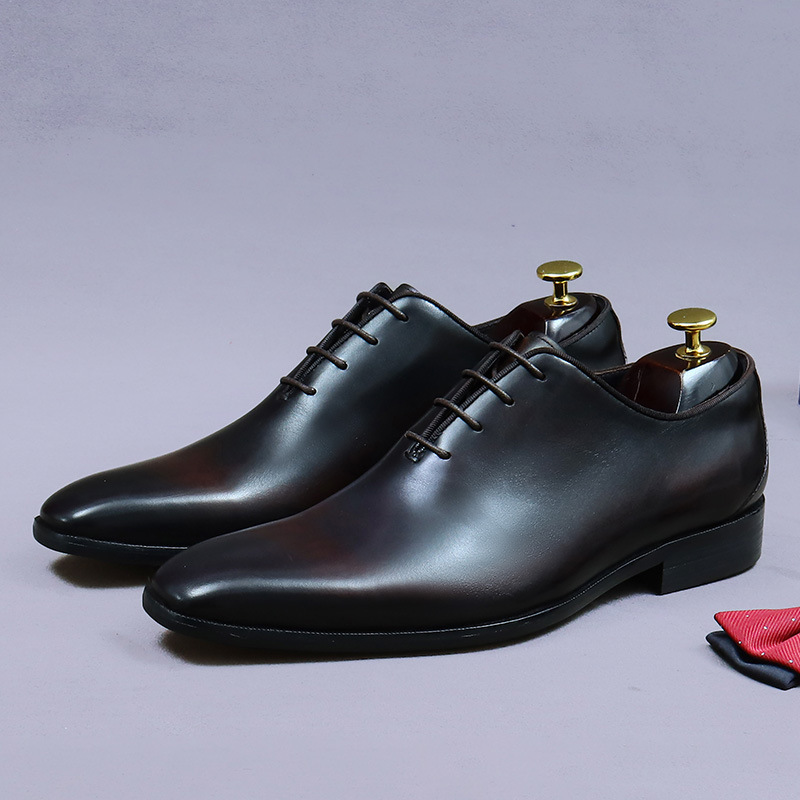 デザイナー本革メンズホールカットオックスフォードシューズ高級 - Men'S Luxury Formal Wear のレビューと価格