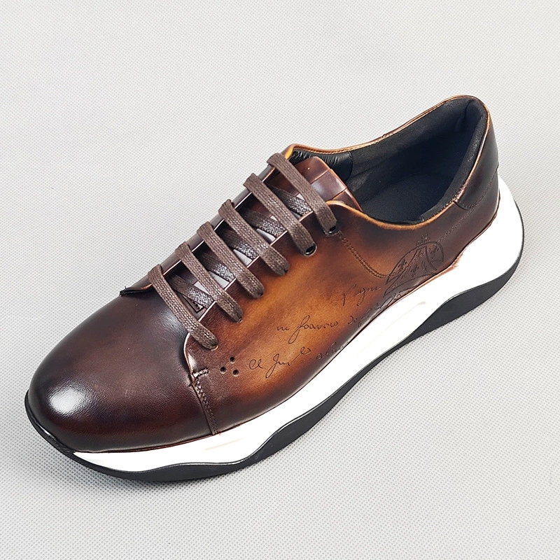 高級手作り本革カジュアルオックスフォードメンズドレスシューズ - Men'S Luxury Formal Wear のレビューと価格